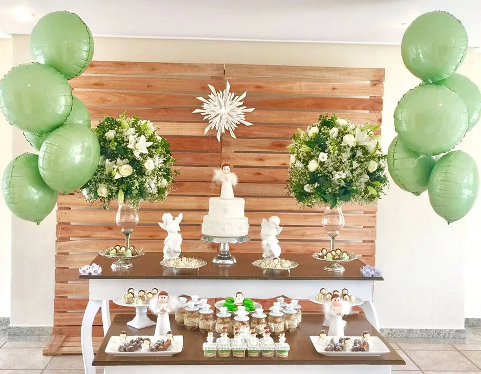 decoração de festa batizado